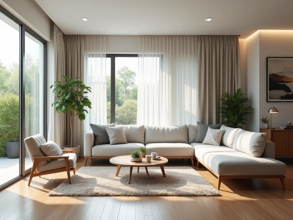 Clean and organised residential living room